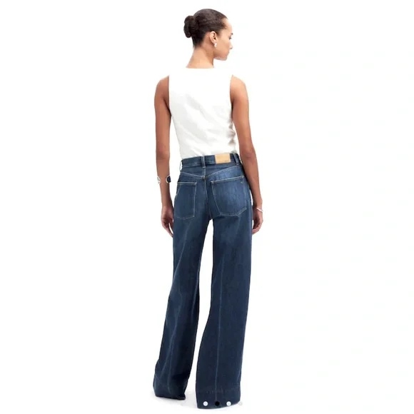 Madewell Superwide-Leg Blue Jeans Softdrape Denim Edition Size 29 NWT